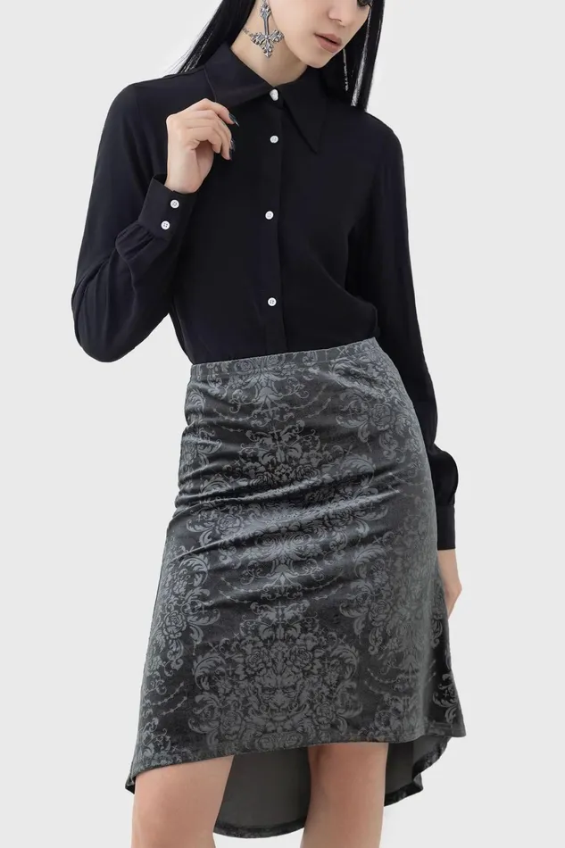 Killstar Midi Skirts Women Haunted Lover Midi Skirt