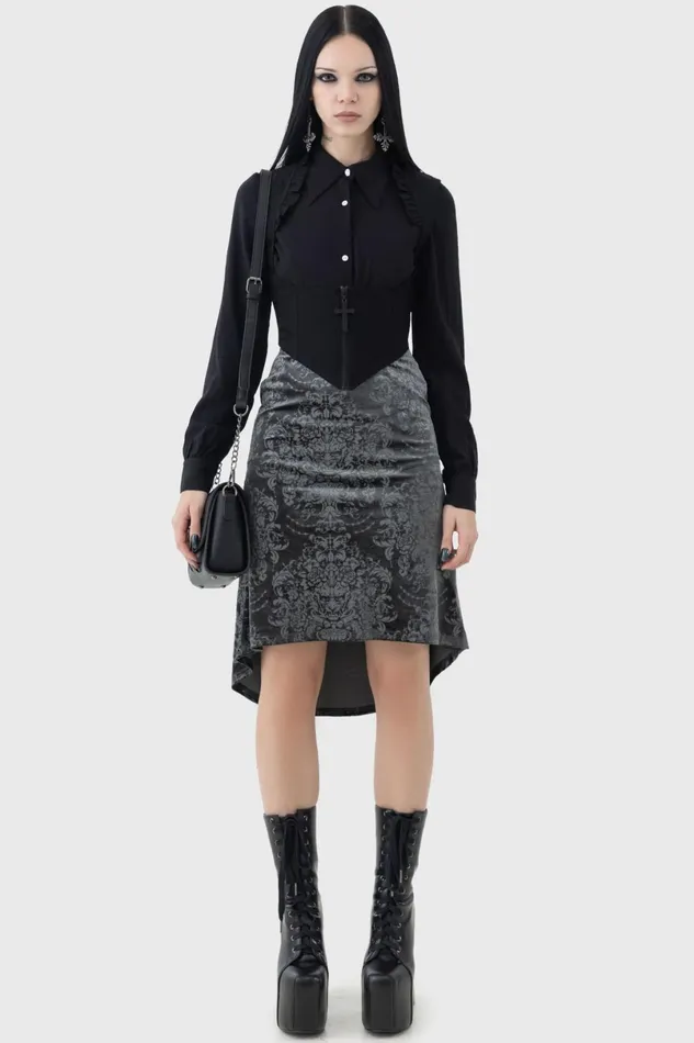 Killstar Midi Skirts Women Haunted Lover Midi Skirt