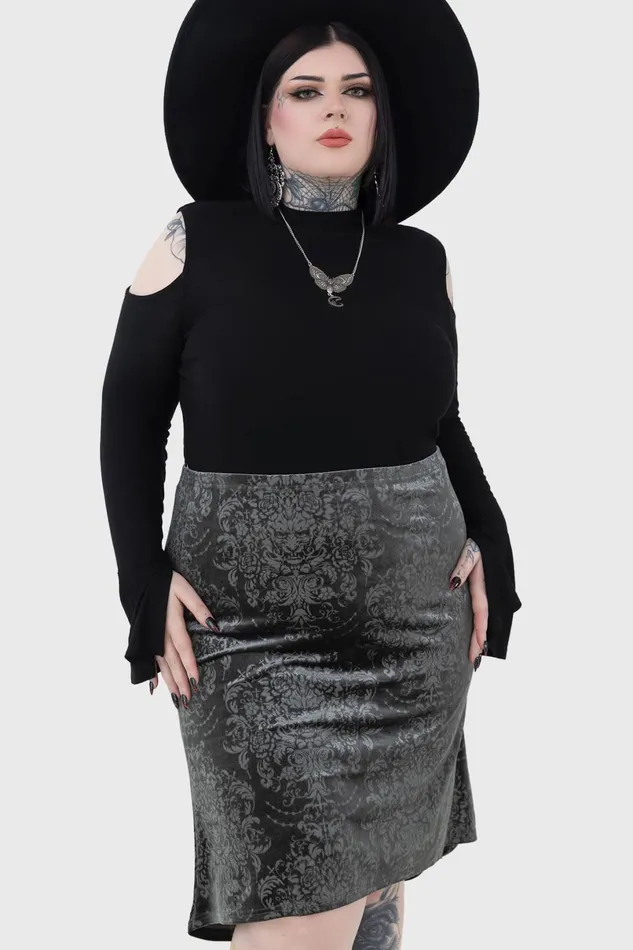 Killstar Midi Skirts Women Haunted Lover Midi Skirt