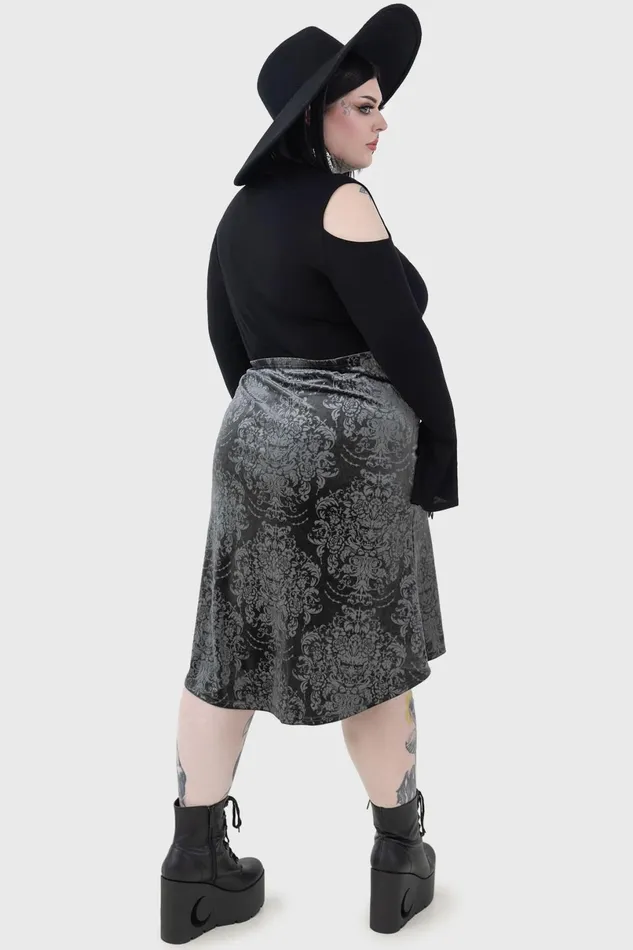Killstar Midi Skirts Women Haunted Lover Midi Skirt