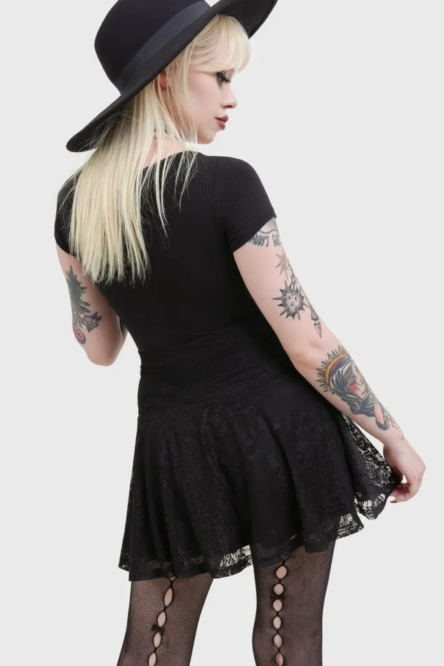 Killstar Mini Skirts Women Howling Child Mini Skirt