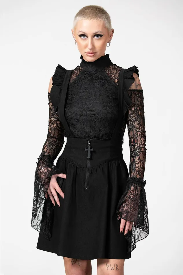 Killstar Mini Skirts Women Yuna Suspender Skirt