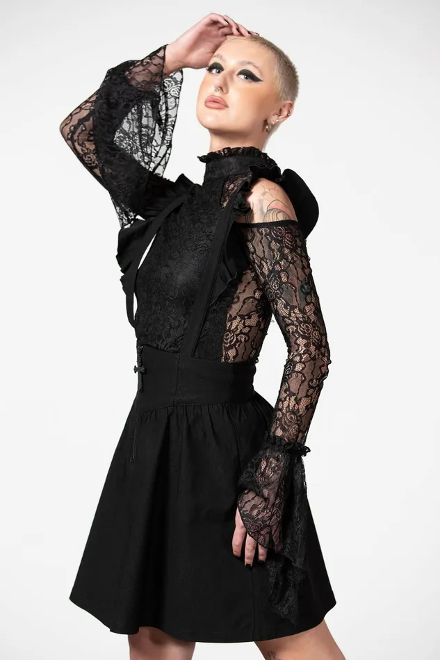 Killstar Mini Skirts Women Yuna Suspender Skirt