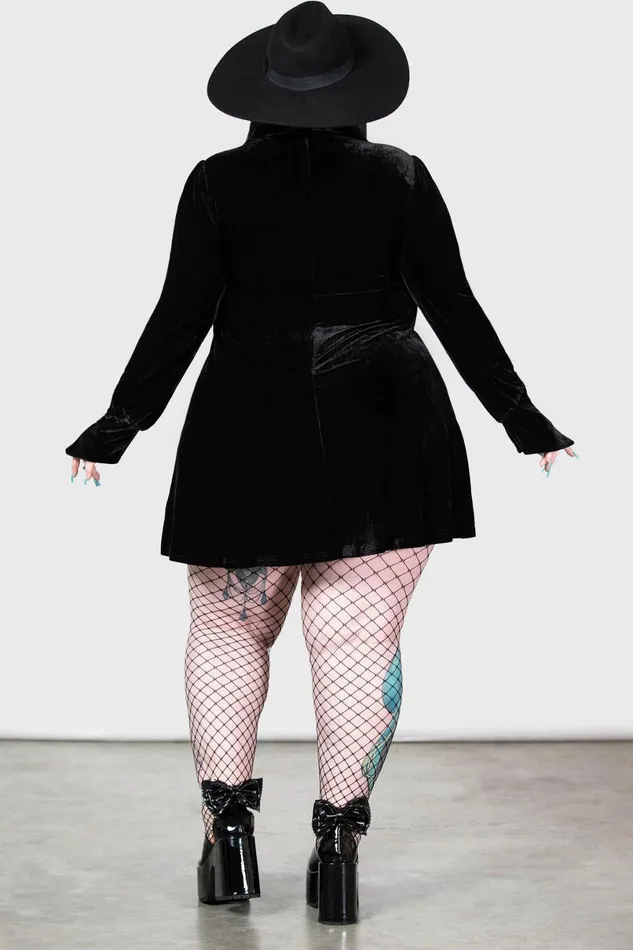 Killstar Mini Women Hecate Velvet Plunge Dress