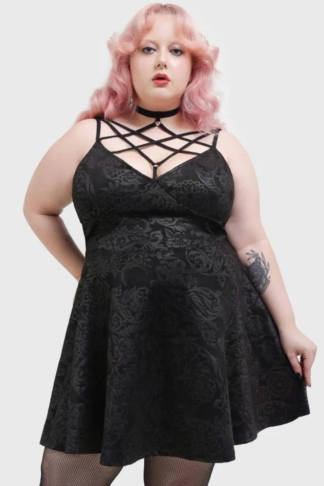 Killstar Party Women Magica Skater Dress BLACK LILY