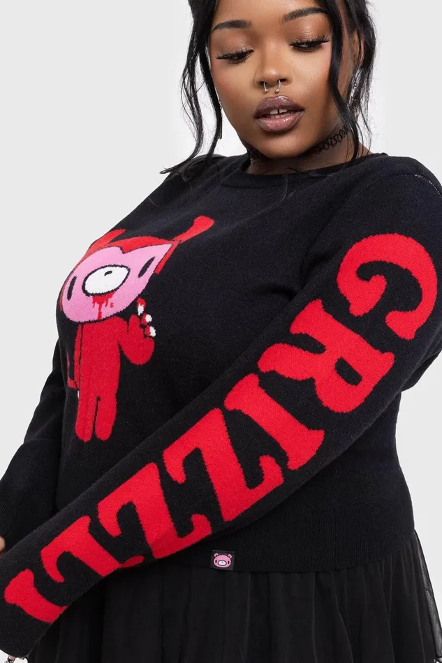Killstar Sweaters Women Naughty Grizzly Knit Sweater