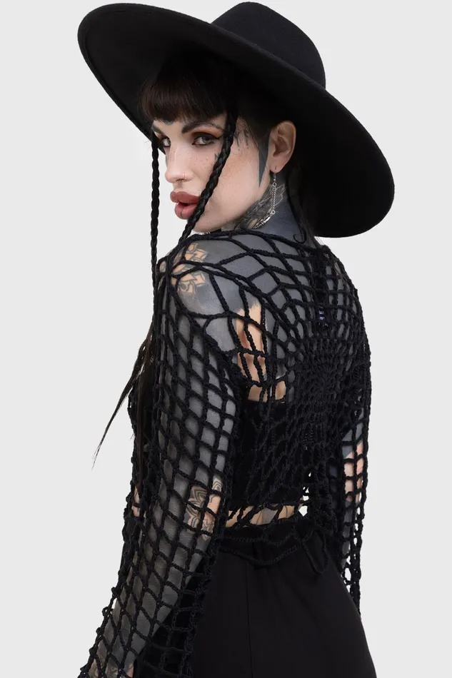 Killstar Sweaters Women Night Trap Sweater
