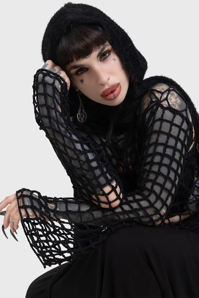 Killstar Sweaters Women Night Trap Sweater