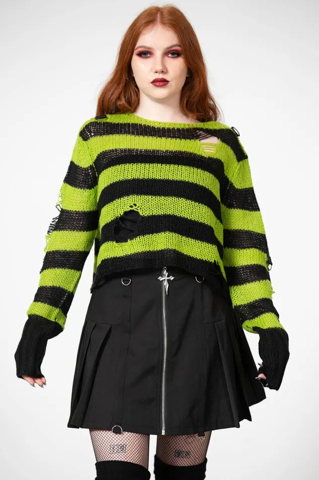 Killstar Sweaters Women Slugs N039 Snails Knit Sweater