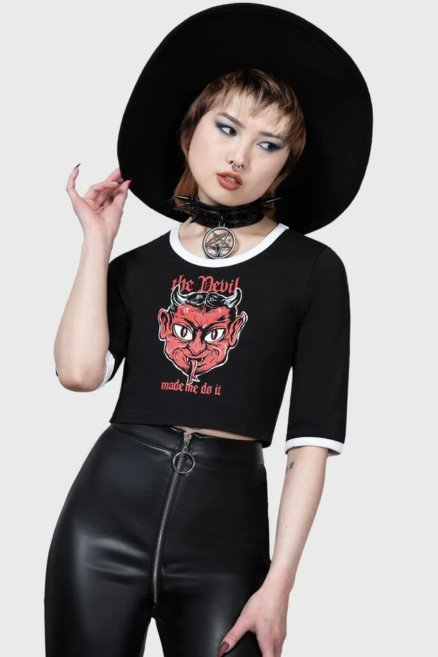Killstar TShirts and Vests Women Temple Hounds Shrunken TShirt