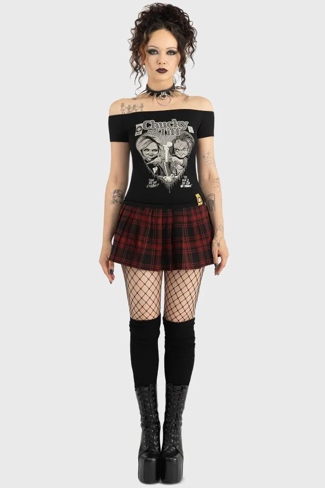 Killstar TShirts and Vests Women Til Death Do Us Part Bardot Top