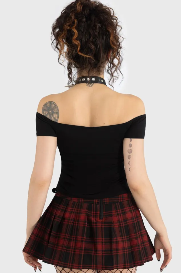 Killstar TShirts and Vests Women Til Death Do Us Part Bardot Top