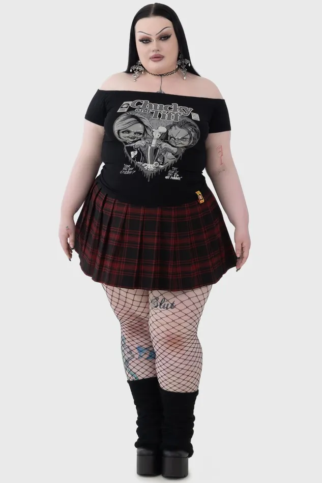 Killstar TShirts and Vests Women Til Death Do Us Part Bardot Top