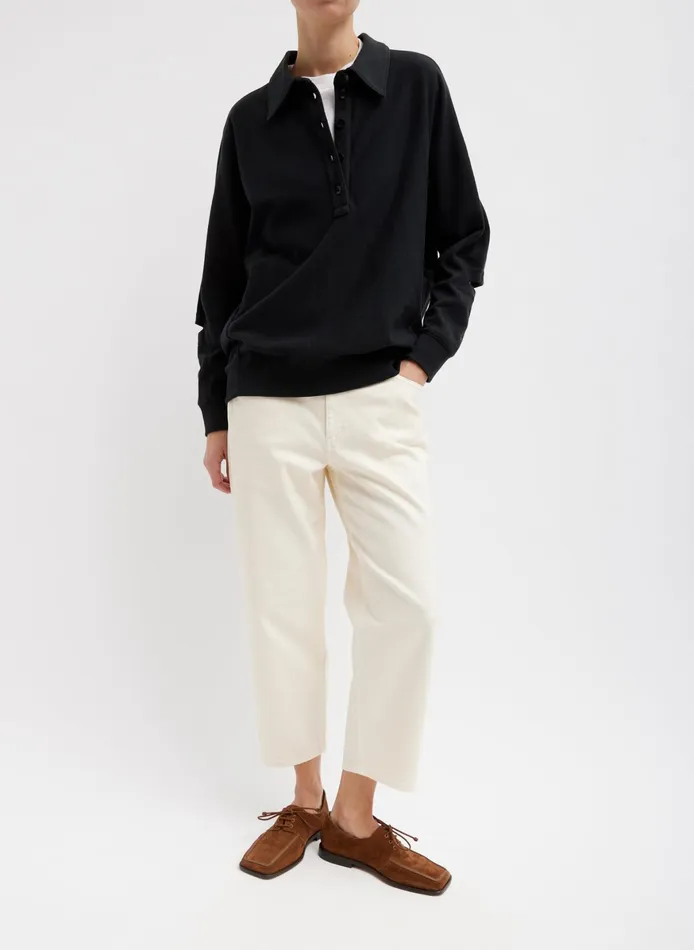 Knitwear and Sweatshirts Women Tibi Summer Sweatshirting Polo Collar Sweatshirt