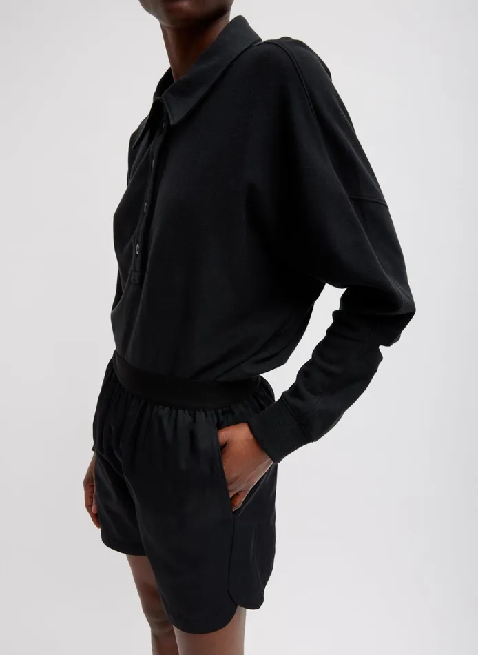 Knitwear and Sweatshirts Women Tibi Summer Sweatshirting Polo Collar Sweatshirt