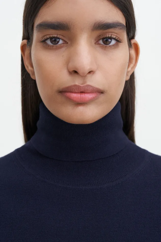Knitwear Women filippak Merino Elbow Sleeve Top Navy
