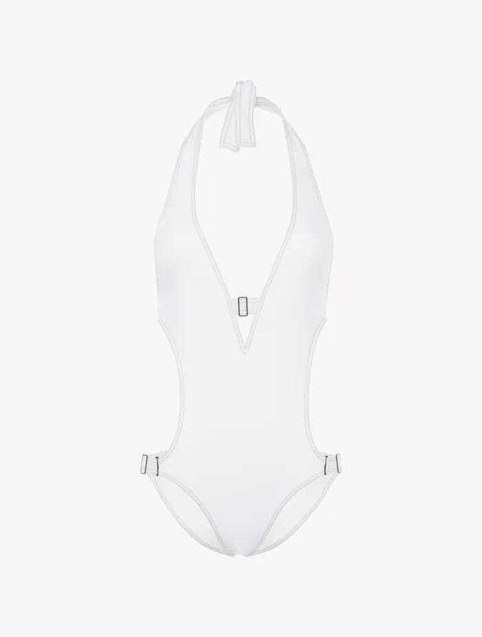 La Perla Cutout Swimsuit In White Women Bikinis
