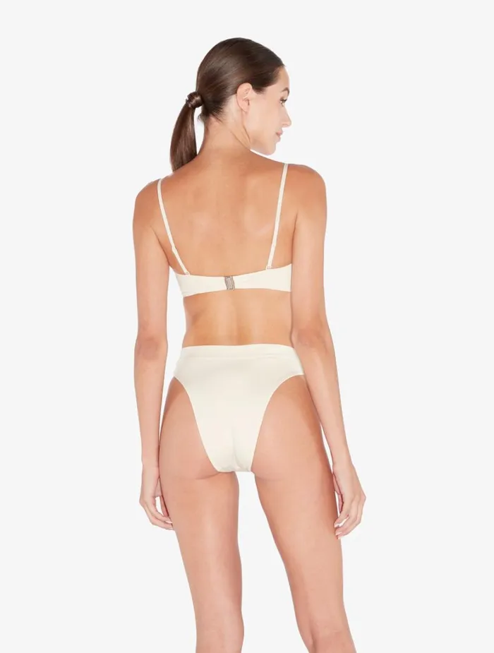 La Perla HighWaisted Brazilian Bikini Brief In Nude With Beading Women Bikinis