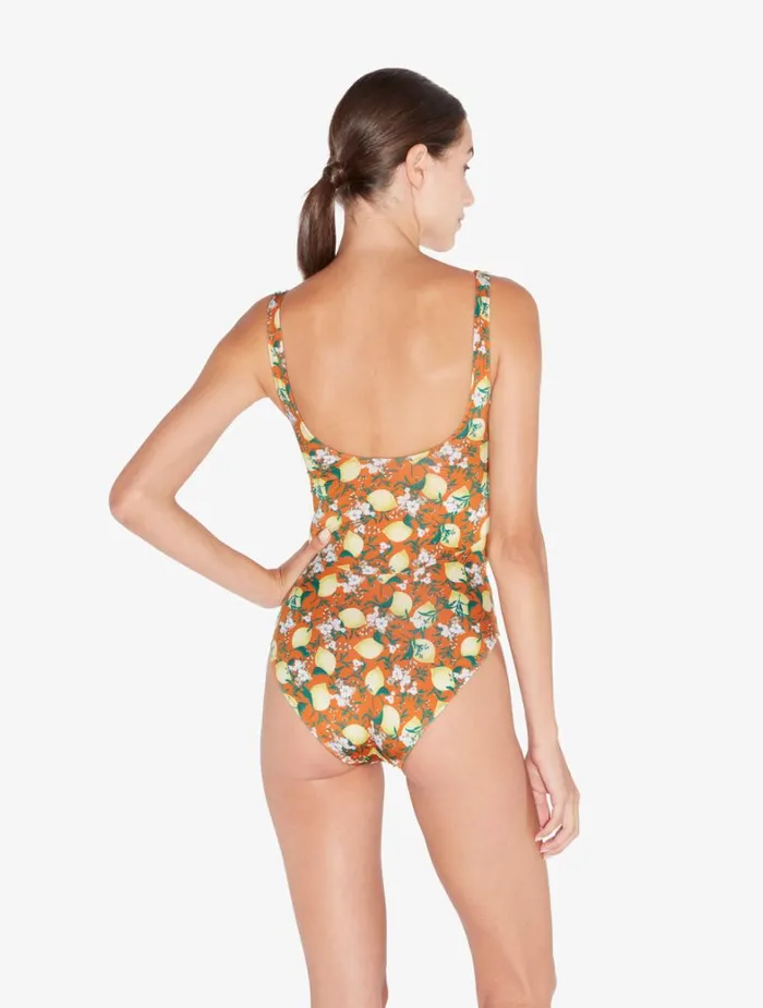 La Perla Orange Printed Cutout Swimsuit Women OnePiece Bathing Suits