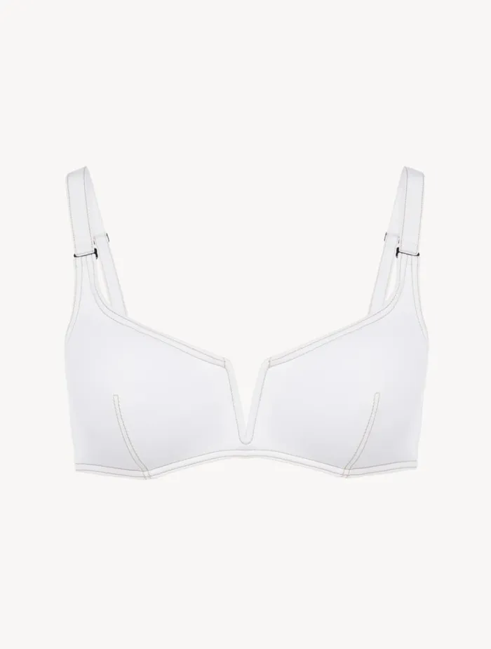 La Perla Triangle Bikini Top In White Women Bikinis