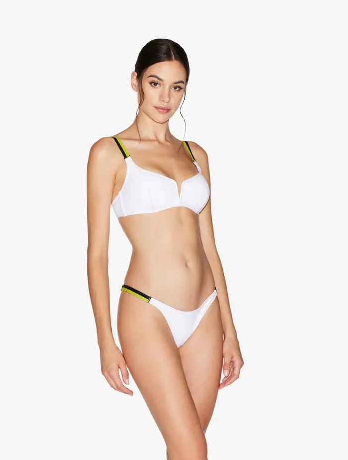La Perla Triangle Bikini Top In White Women Bikinis