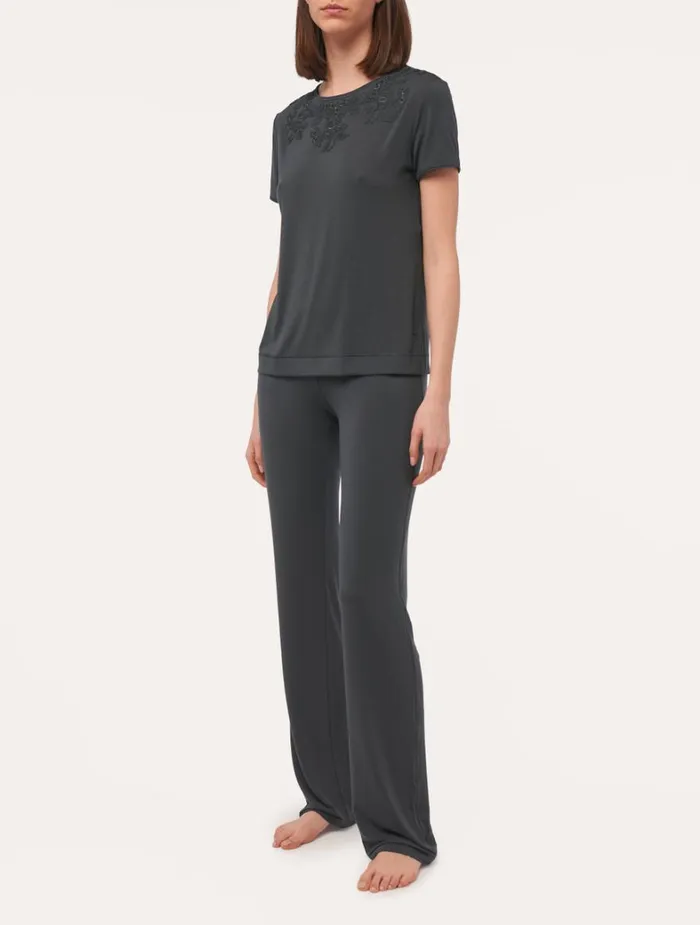 La Perla Trousers In Charcoal Grey Women Pajamas