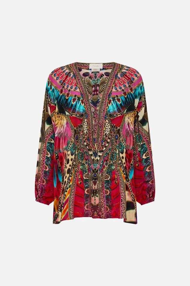 LACE UP BLOUSE SAHARA SUPERNATURAL Sahara Supernatural Womens Camilla Blouses and Shirts