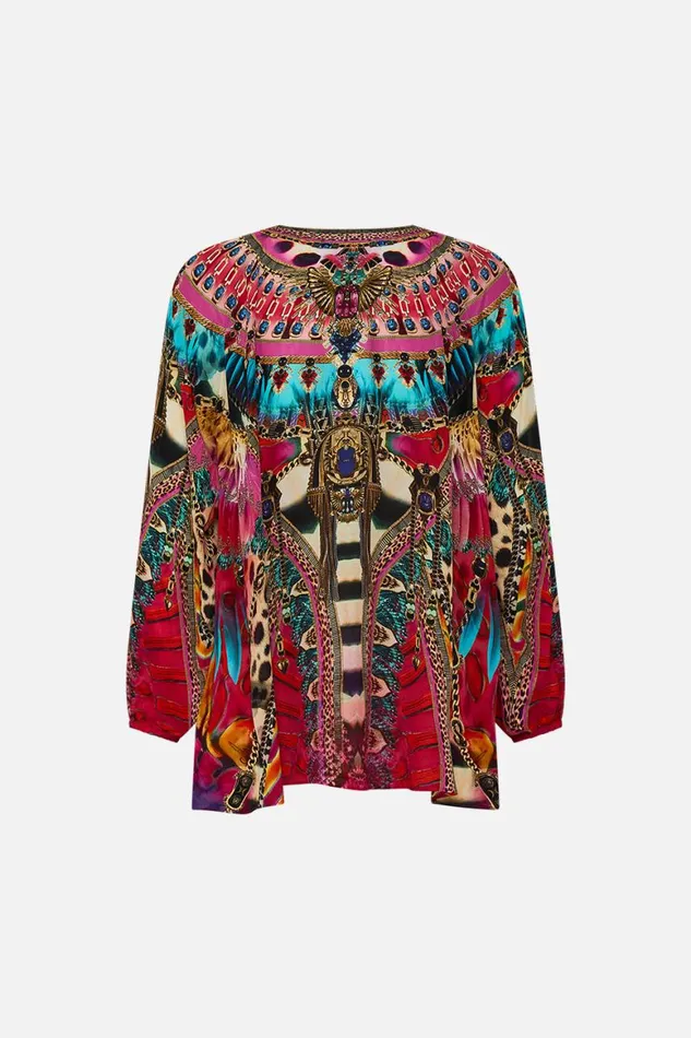 LACE UP BLOUSE SAHARA SUPERNATURAL Sahara Supernatural Womens Camilla Blouses and Shirts