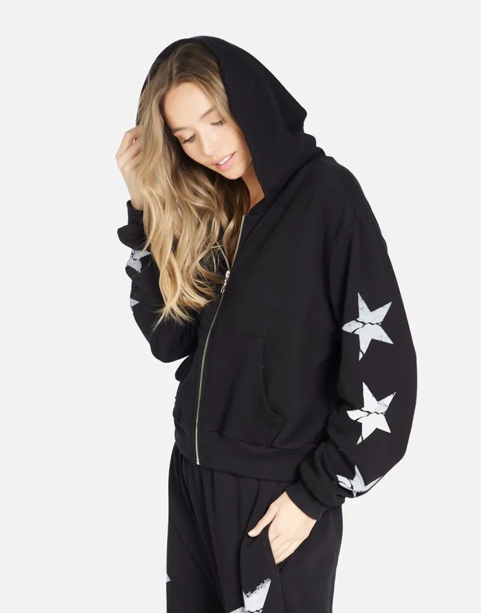 Lachelle Cracked Star Black Women Lauren Moshi Hoodies