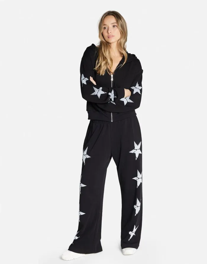 Lachelle Cracked Star Black Women Lauren Moshi Hoodies