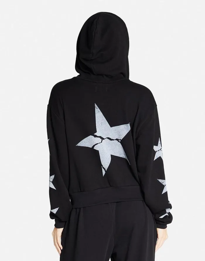 Lachelle Cracked Star Black Women Lauren Moshi Hoodies
