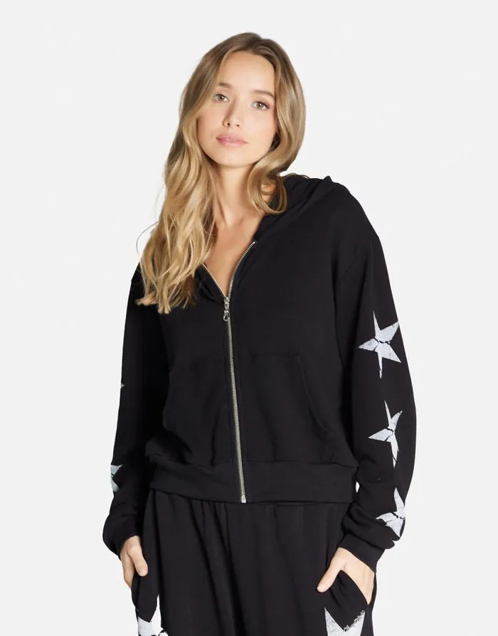 Lachelle Cracked Star Black Women Lauren Moshi Hoodies