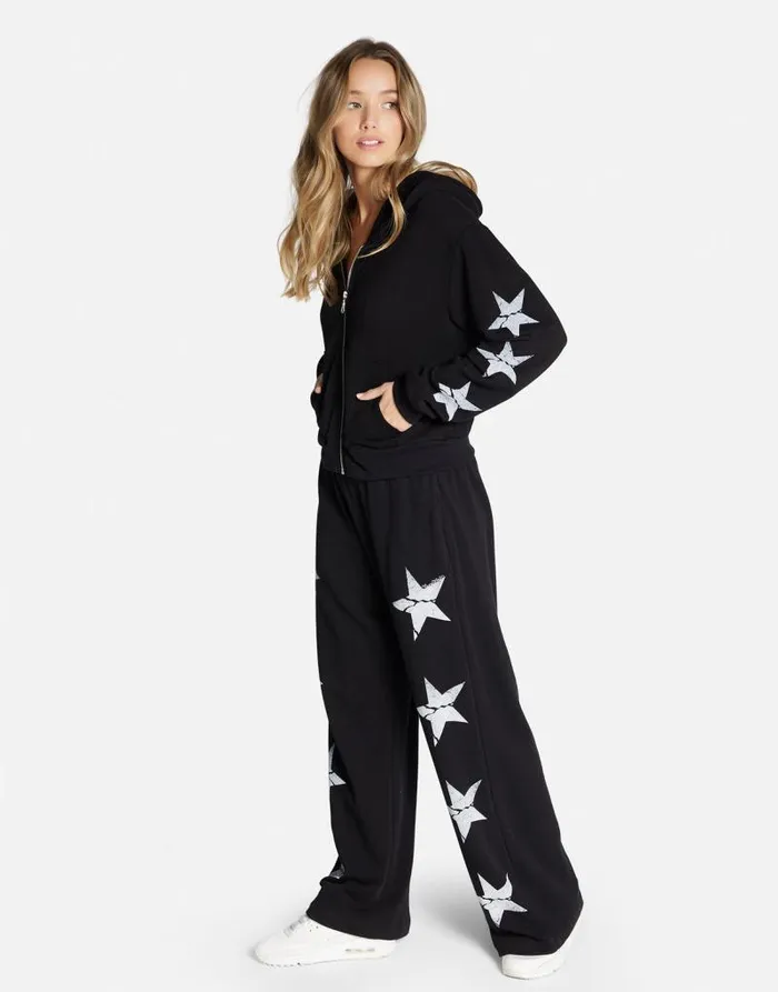Lachelle Cracked Star Black Women Lauren Moshi Hoodies