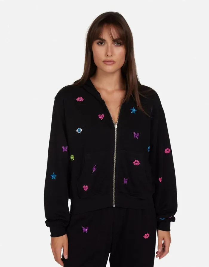 Lachelle Neon Stud Elements Black Women Lauren Moshi Long Sleeve