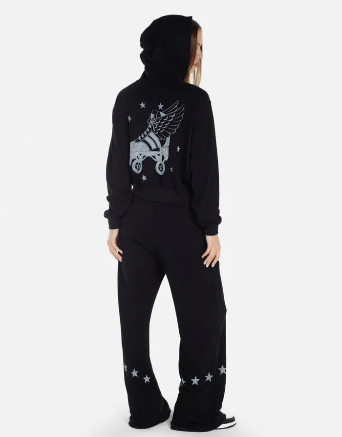 Lachelle Retro Skate Black Women Lauren Moshi Hoodies