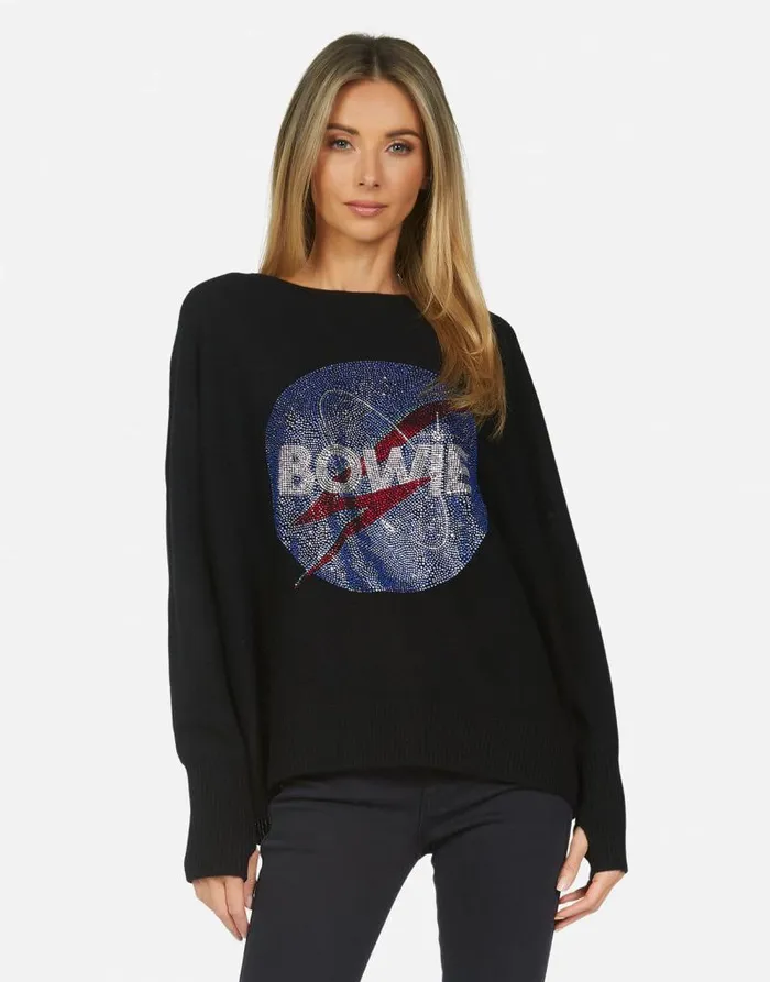 Ladona X Crystal Bowie Space Black Women Lauren Moshi Sweaters and Knits