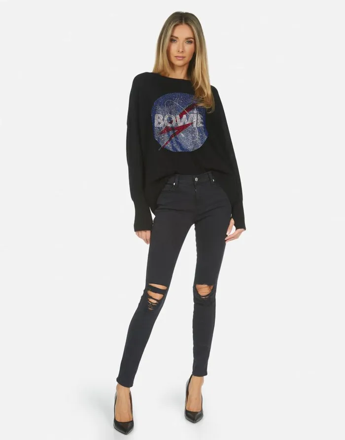 Ladona X Crystal Bowie Space Black Women Lauren Moshi Sweaters and Knits