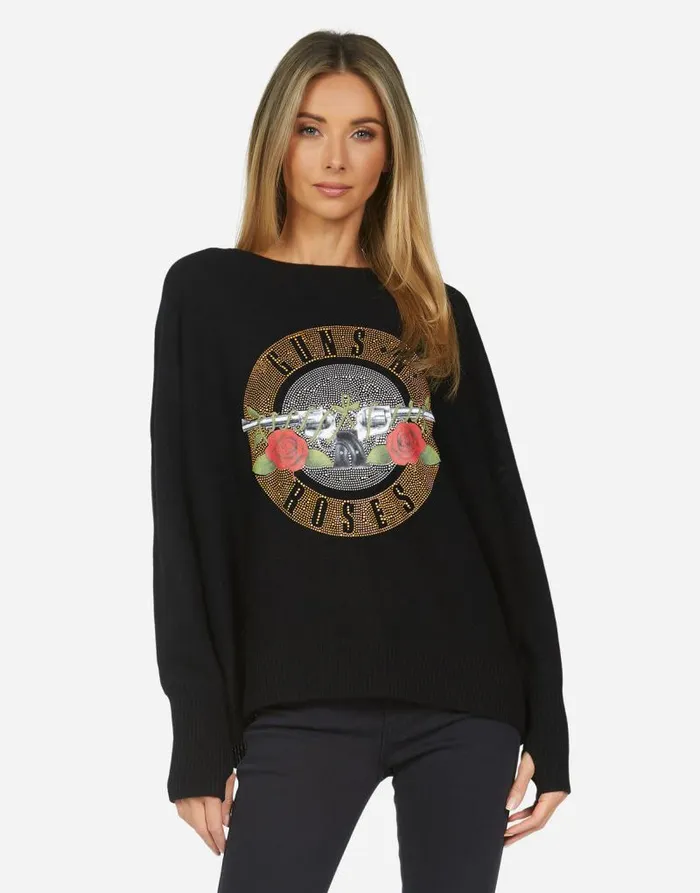 Ladona X Guns N039 Roses Black Women Lauren Moshi Sweaters and Knits