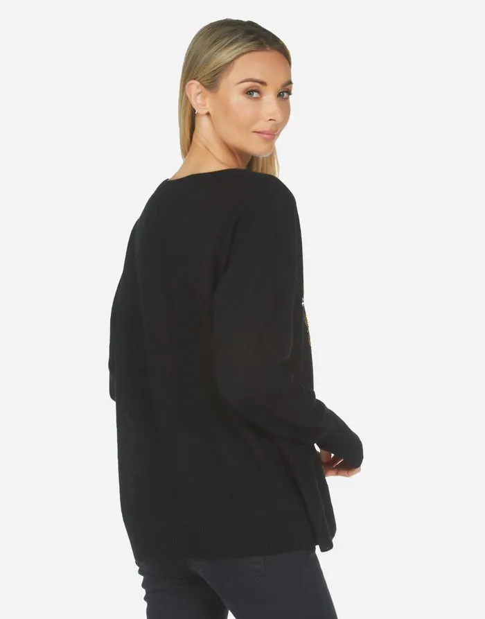 Ladona X Guns N039 Roses Black Women Lauren Moshi Sweaters and Knits