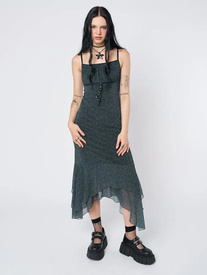 Laila Floral Layered Maxi Dress Women Minga London Dresses