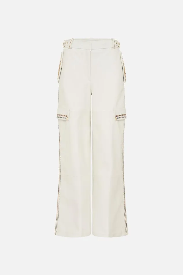 LEATHER UTILITY PANT VALLEY OF THE QUEENS Valley Of The Queens Womens Camilla Pants