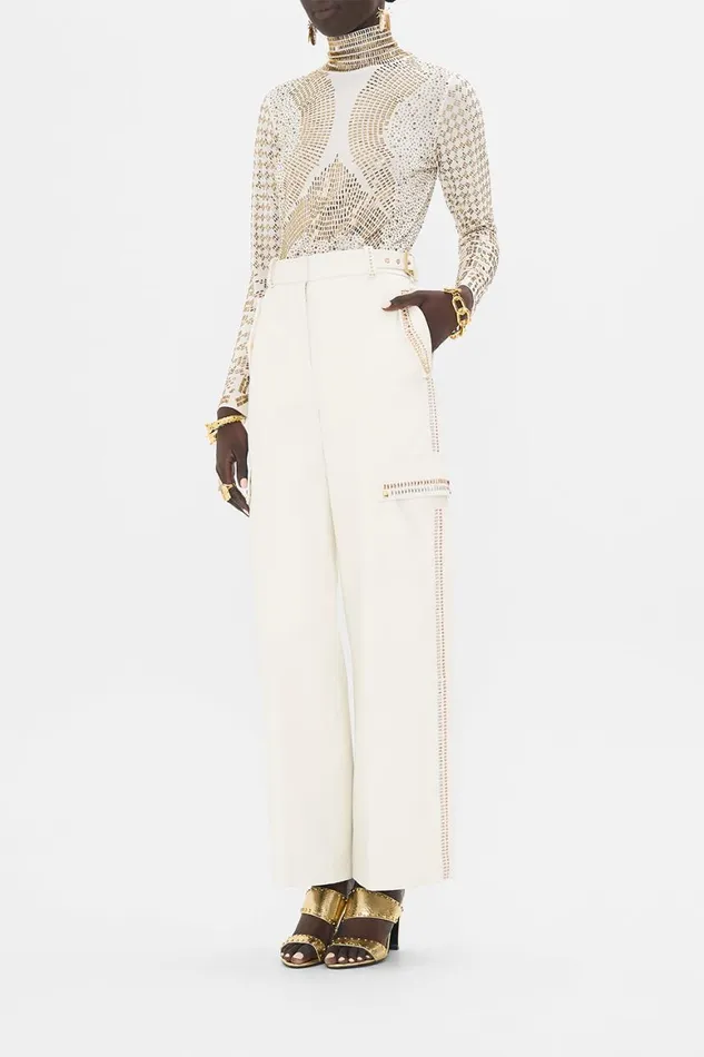 LEATHER UTILITY PANT VALLEY OF THE QUEENS Valley Of The Queens Womens Camilla Pants