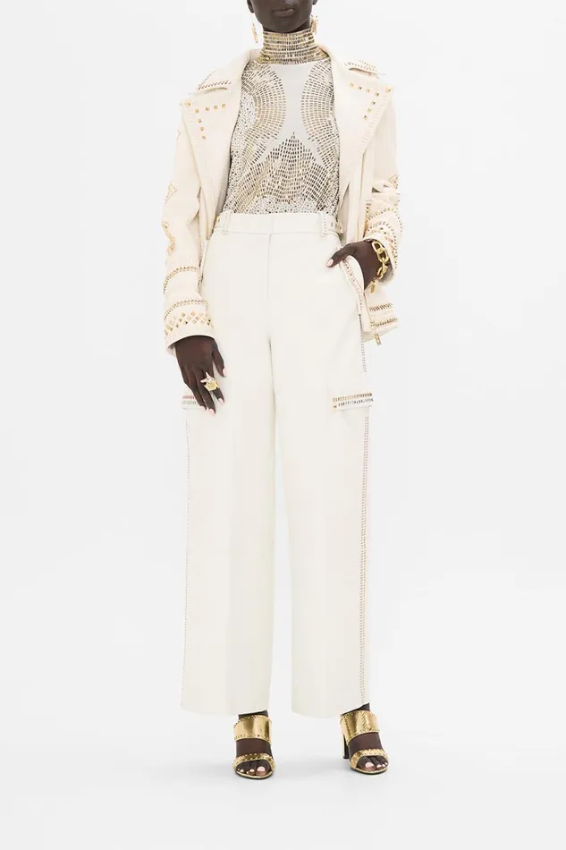 LEATHER UTILITY PANT VALLEY OF THE QUEENS Valley Of The Queens Womens Camilla Pants