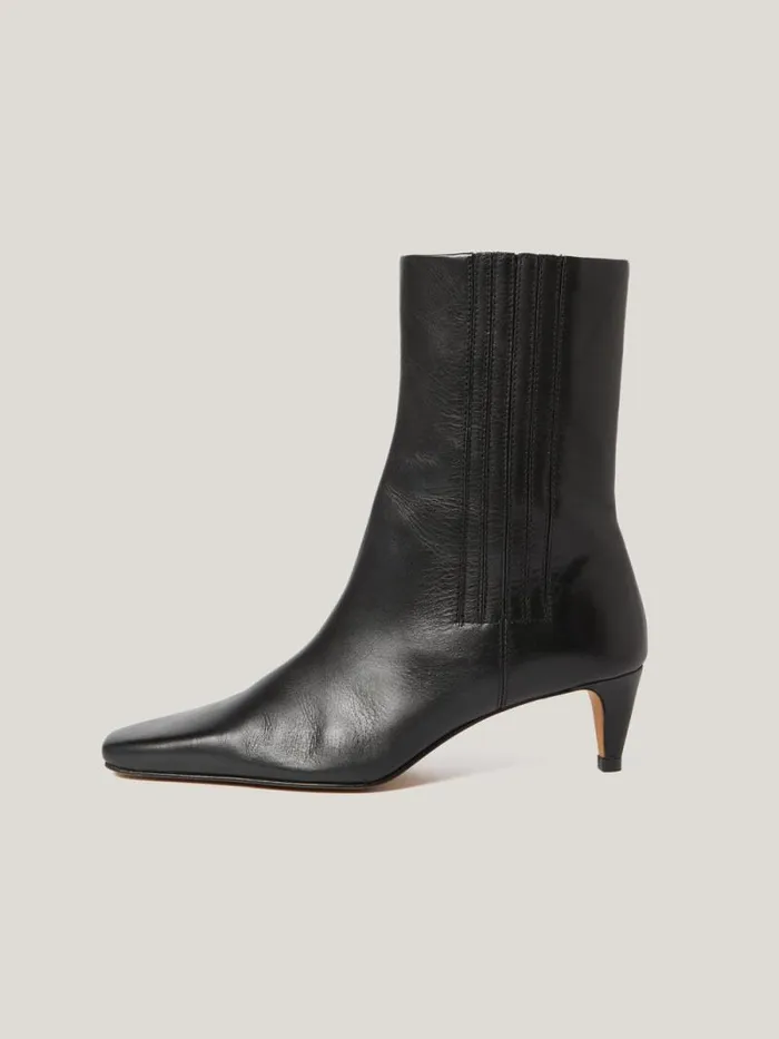 Leather Valerie Ankle Boot Black Women Jigsaw Boots
