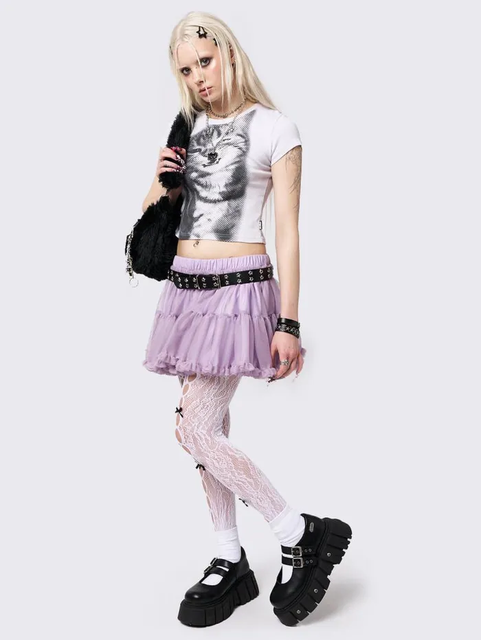 Lila Chiffon Tutu Mini Skirt Women Minga London Bottoms Lila Chiffon Tutu Mini Skirt Women Minga London Bottoms