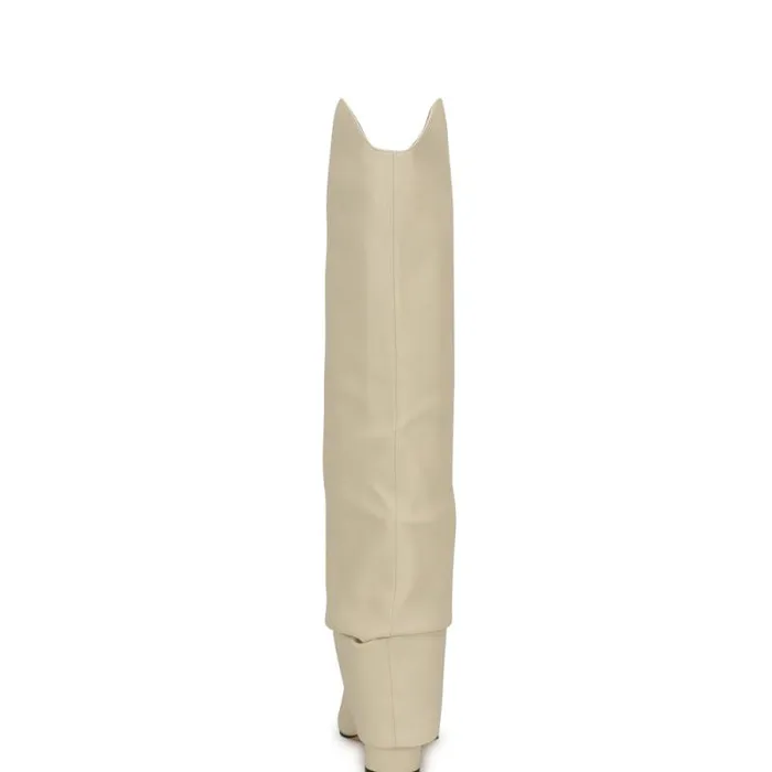 Lindey Foldover Dress Boots Ivory Women Nine West Boots and Booties Lindey Foldover Dress Boots Ivory Women Nine West Boots and Booties