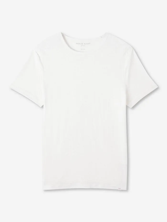 Linen TShirts Men Derek Rose TShirt Jordan Linen White