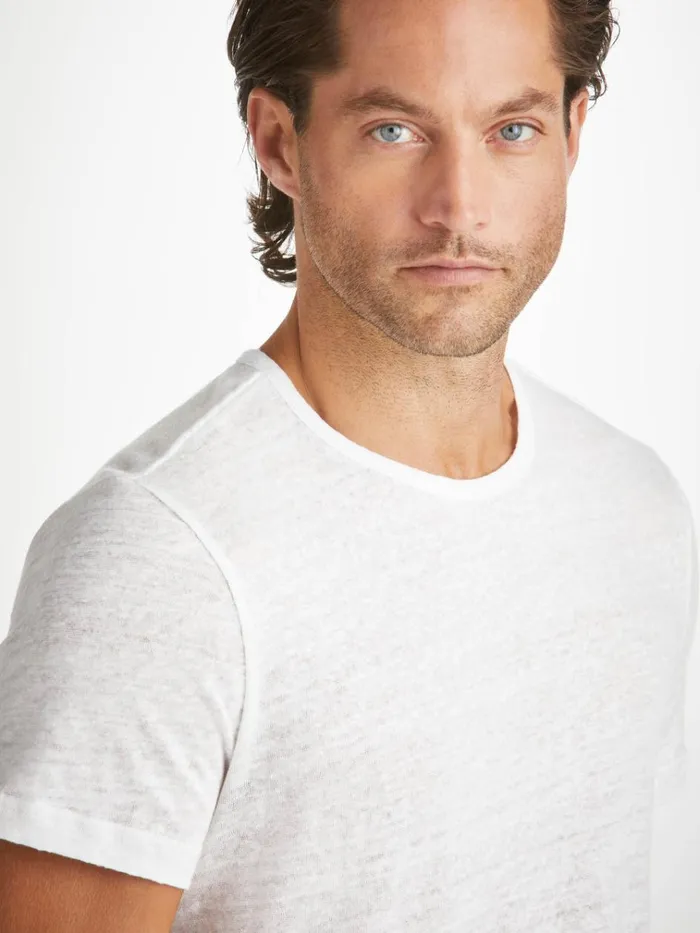 Linen TShirts Men Derek Rose TShirt Jordan Linen White