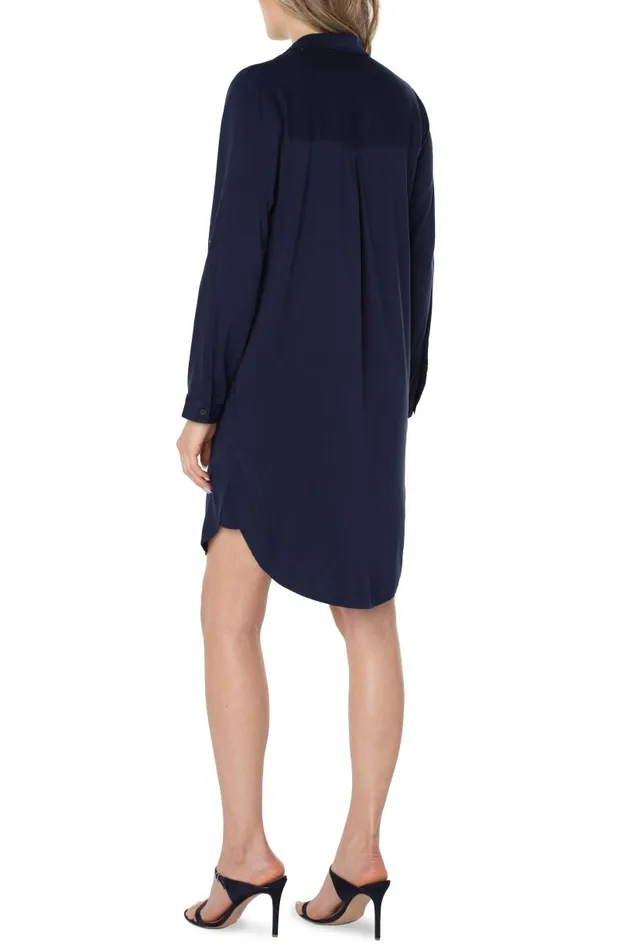 Liverpool Los Angeles Dresses POPOVER SHIRT DRESS Cosmic Navy 8211 Womens