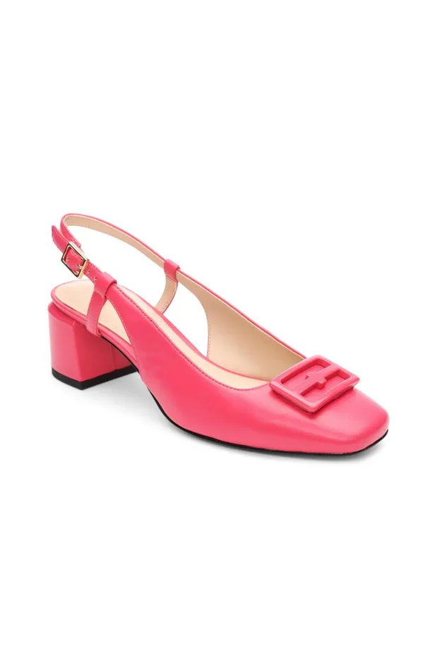Liverpool Los Angeles Flats GETTY SLINGBACK WITH LOGO MEDALLION Pink Punch 8211 Womens